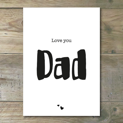 Ansichtkaart – Love You Dad
