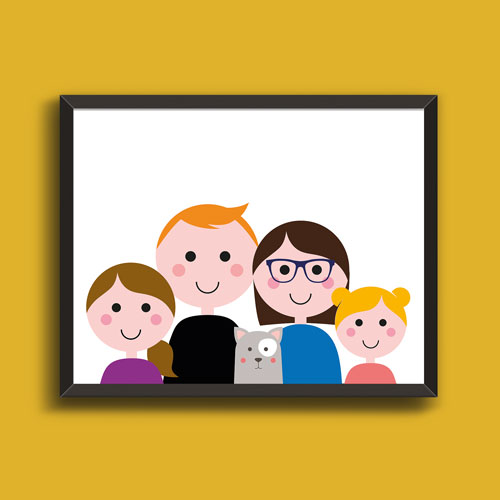 Familieportret – Dynamisch | Kleur